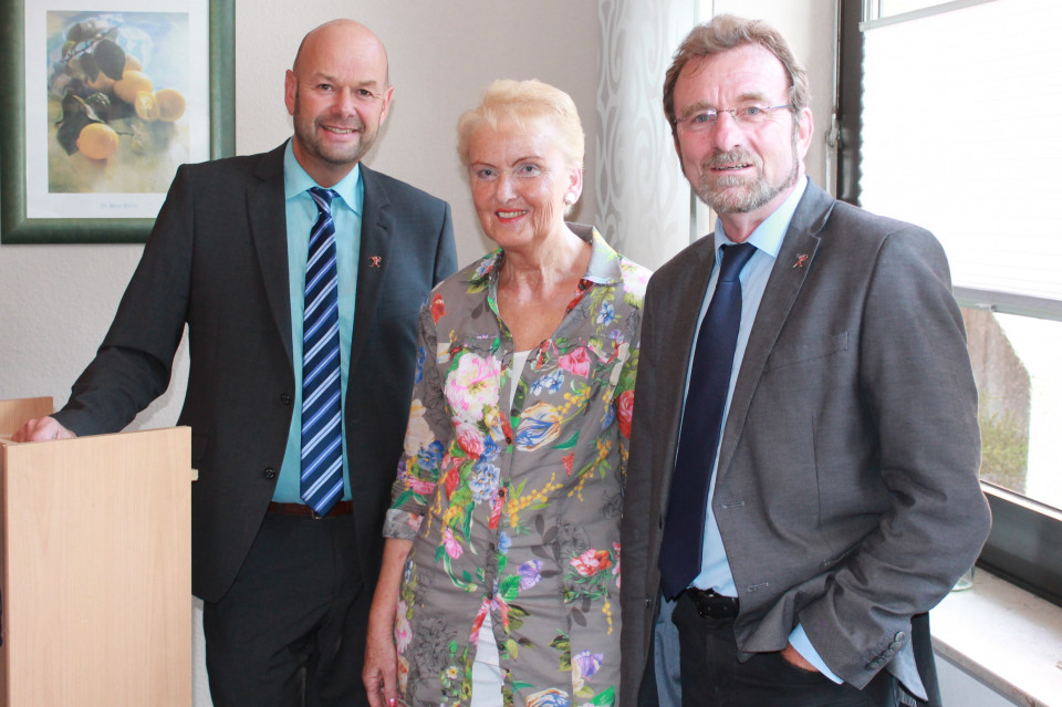 Lars Kocea und Thomas Meyer-Hermann mit Neumitglied Ursula Wehrmann